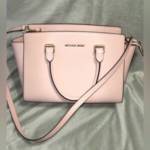 Michael Kors Selma Blossom Saffiano Satchel Pink medium